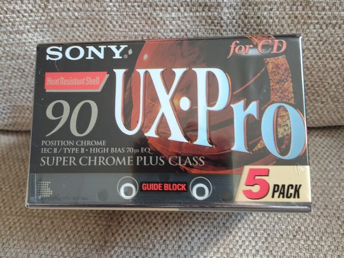 Sony UX-Pro 90 Type 2 sealed pack of 5 five blank cassette tapes