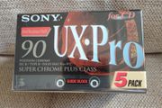 Sony UX-Pro 90 Type 2 sealed pack of 5 five blank cassette tapes