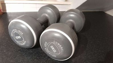 Pair of 5kg Body Sculpture Dumb Bells / Dumbbells