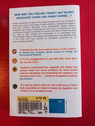 The Complete Guide to Food Allergy & Intolerances/ Professor Jonathan Brostoff & Linda Gamlin