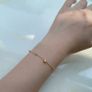 Dainty 18K Solid Gold Ball Bead Bracelet Image 4