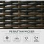 8-Piece PE Rattan Corner Sofa Set - Outdoor Garden Furniture, Patio Wicker Seating with Cushions, Washable Cushion Covers, and Tempered Glass Table, Brown Image 3