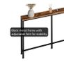 200 cm Narrow Console Table with Power Outlet, 18 cm Skinny Sofa Table, Long Behind Couch Table with Charging Station, for Entryway, Hallway, Living Room, Rustic Brown and Black Image 6