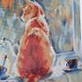 Stunning Handmade Cross Stitch Embroidery - Cats and Sunflowers Image 2