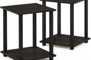 MULTIPLE COLOURS AVAILABLE | Simplistic 2-Pack End Table, Side Table, Nightstand, Dark Walnut, 39.6 x 39.6 cm (2-Pack)