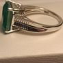 Natural Princess cut Emeraldine Quartz Dress Ring Image 3