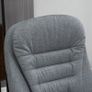 Grey Desk Chair Lumbar Support Adjustable Height Rock 360 Rolling Grey Image 5