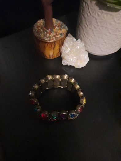 multicoloured jewelled bracelet