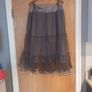 Per Uno Silver Grey  With A Tulle  Outerlayer - 2 Layer Skirt.  S. 14L.    B.N.W.T Image 5