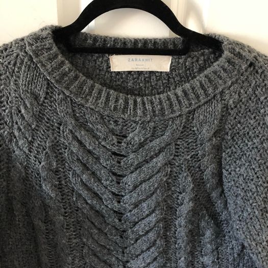 Zara knit wool & mohair blend sweater