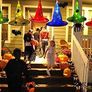 8 PCS Hanging Witch Hat with Remote Battery Operated String Lights, Outdoor Waterproof Halloween Decoration Lights, Lighted Spider Hats for Front Porch, Yard, Patio, Garden, Tree, Party Decor Image 2