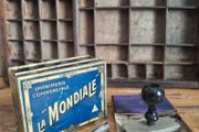 Complete Antique French La Mondiale Printing Kit