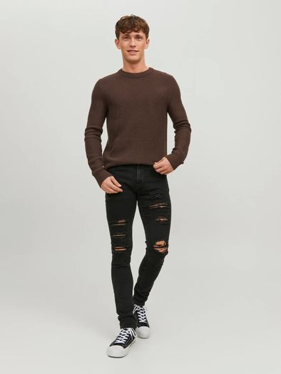 JACK & JONES Men's Am 502 Lid Sts Skinny Jeans, Black (Black Denim), W31/L30