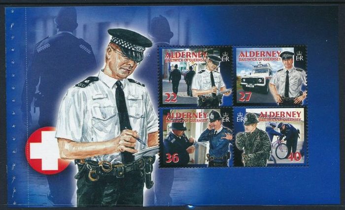 2003 Alderney Community Services Island Police Commemorative Stamp Booklet Mint Never Hinged (MNH)