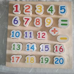 Wooden board with numbers