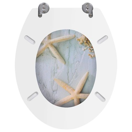 Toilet Seats with Lids 2 pcs MDF Sea Star