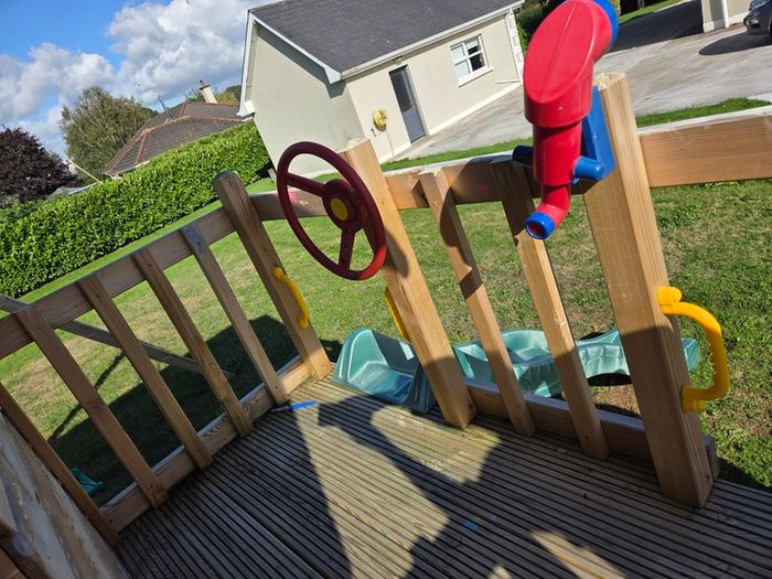 Playhouse with swings and slide - Gepetto Land - The Blanca with 2 swings