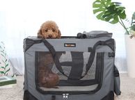 main image for ad High quality Transport box for pets Grey dog bag, transport bag, 70 x 52 x 52 cm, grey