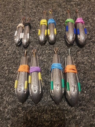 FISHING Grip weights 3oz 4oz 5oz 6oz 7oz. 85g 110g 140g 170g 200g