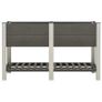 Garden Raised Bed with Shelf 150x50x90 cm WPC Grey Image 5