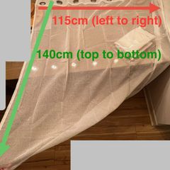 White voile curtains (2 panels)