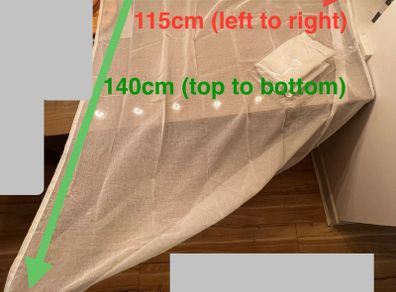 White voile curtains (2 panels)