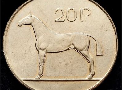 [#43..] - Ireland 1996 | 20p | Twenty Pence | Horse | KM.25 | BU