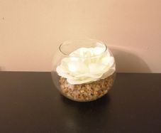Flower glass ornament