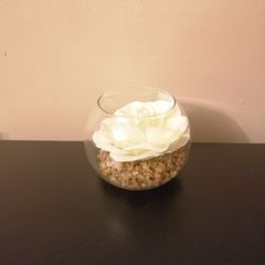 Flower glass ornament
