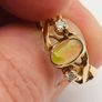 14ct Yellow Gold Opal & Diamond Ring Image 5