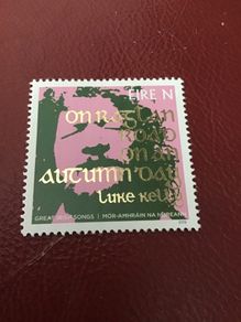 Very Rare Luke Kelly stamp - On Raglan Road