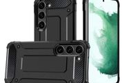 Black Shockproof Armour Case For Samsung Galaxy S23 Hybrid Back Cover