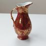 Collectible Limoges porcelain jug/bud vase  red with gold details Image 2