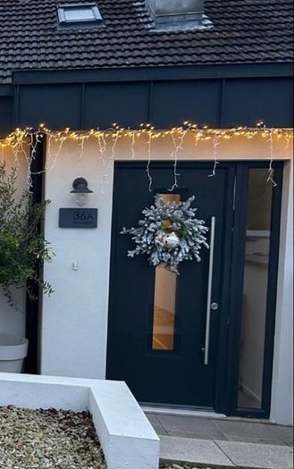 front door frame &  glass panel