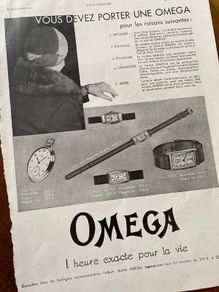 Antique French Omega Ad - 1931