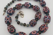 Antique Venetian Style Thousand Eye Glass Big Beads Necklace