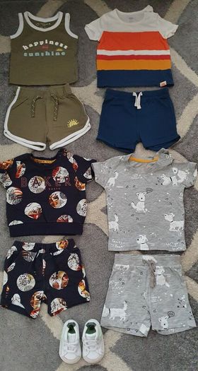 baby boy summer outfits & Nike shoes 3-6 months