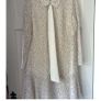 Sisters by Caroline Kilkenny  Cream & Teal Heart Print Dress Image 3