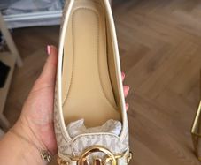 Michael Kors Fulton Studded Moccasin Flats in Vanilla