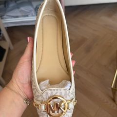 Michael Kors Fulton Studded Moccasin Flats in Vanilla