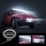 5" LED Headlight 300W 6000K 30000LM CREE EVO LED Spotlights for Motorcycle with Homologated Extremely High Bright Auxiliary Headlight with Angel Eyes for 4x4 Car Motorcycle Tractor SUV Image 3