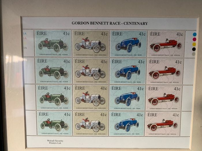 Gordon Bennett Race Centenary - Official An Post Framed Stamp Set 2003