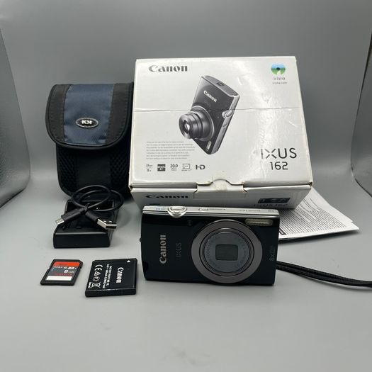 Canon IXUS 162 20MP Digital Camera Black - Boxed - Full Kit - Nr Mint