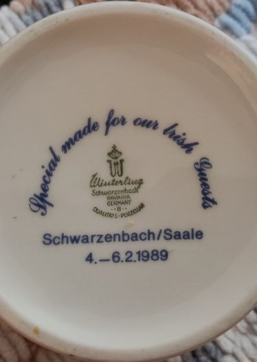 Vintage Bavarian Beer Stein - Schwarzenbach 1989