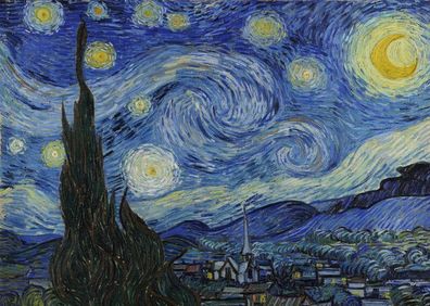 Vincent Van Gogh - Starry Night - Rare Mini Print/Poster