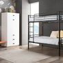 Black Metal Single Bunk Bed Frame Image 5