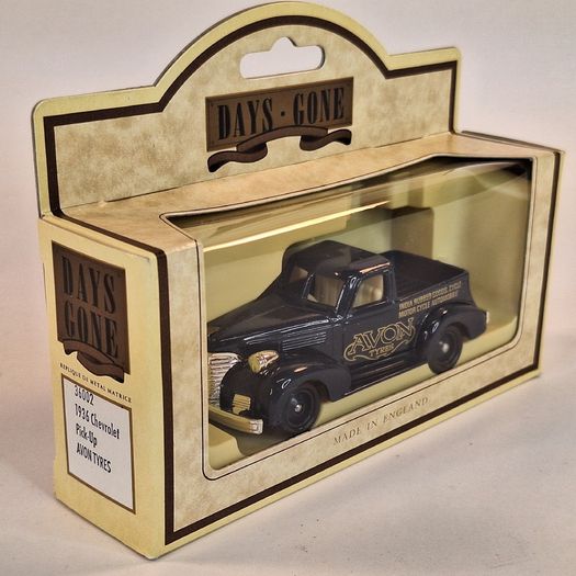 LLedo Diecast Model of Days Gone 36002 1936 Chevrolet Pick-Up AVON TYRES
