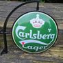 Original Carlsberg double sided pub sign Image 2