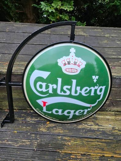 Original Carlsberg double sided pub sign