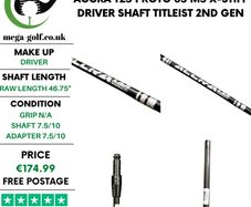 Accra TZ5 Proto 65 M5 X-Stiff Driver Shaft / Titleist 2nd Gen